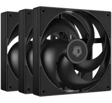 Вентилятор для корпуса ID-COOLING AS-120-K TRIO (3 pcs, 120mm, 2000rpm, 58.0 CFM, 27.2 дБ, PWM 4-pin, black) (AS-120-K TRIO)