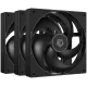 Вентилятор для корпуса ID-COOLING AS-120-K TRIO (3 pcs, 120mm, 2000rpm, 58.0 CFM, 27.2 дБ, PWM 4-pin, black) (AS-120-K TRIO)