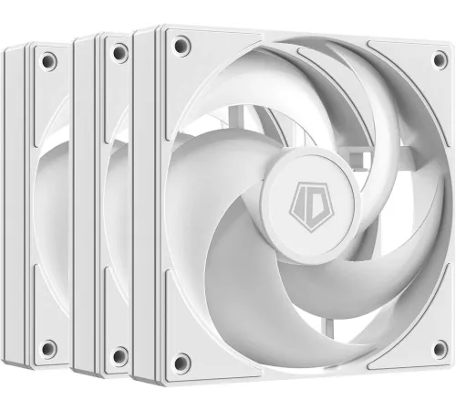 Вентилятор для корпуса ID-COOLING AS-120-W TRIO (3 pcs, 120mm, 2000rpm, 58.0 CFM, 27.2 дБ, PWM 4-pin, white) (AS-120-W TRIO)