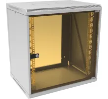 Шкаф коммутационный Suprlan (05-1203) настенный 12U 600x450мм пер.дв.стекл направл.под закл.гайки 70кг RAL 7035 385мм 21.94кг 620мм