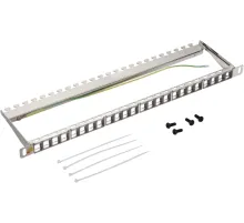 Патч-панель наборная Lanmaster LAN-PPC24OK-STP 19" 0,5U 24xRJ45 STP