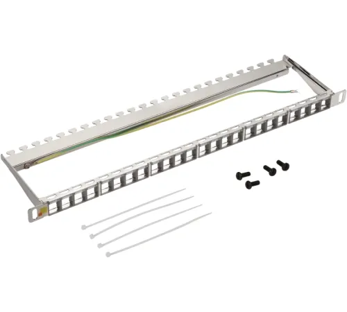 Патч-панель наборная Lanmaster LAN-PPC24OK-STP 19" 0,5U 24xRJ45 STP