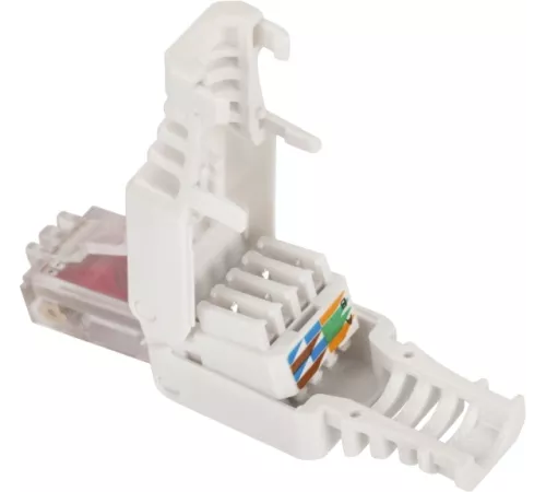 Коннектор Lanmaster LAN-TMP-U6-WH полевойRJ45 кат.6 UTP бел. (упак.:1шт)