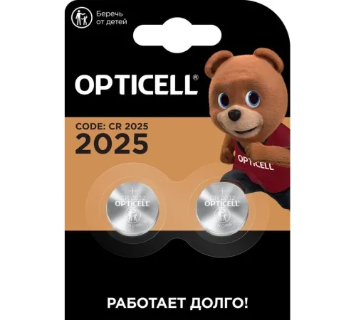Батарея Opticell Specialty 2025 CR2025 (2шт) блистер Батарея Opticell Specialty 2025 CR2025 (2шт) блистер