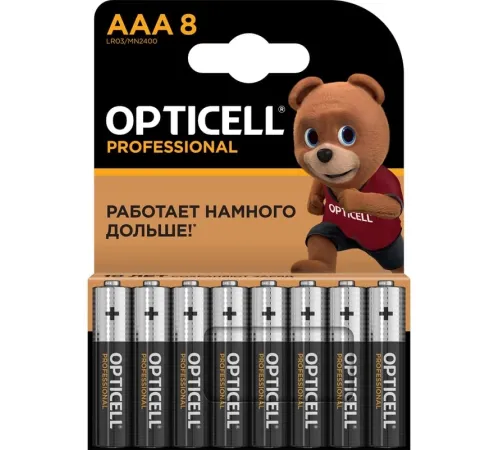 Батарея Opticell Professional AAA AAA (8шт) блистер Батарея Opticell Professional AAA AAA (8шт) блистер