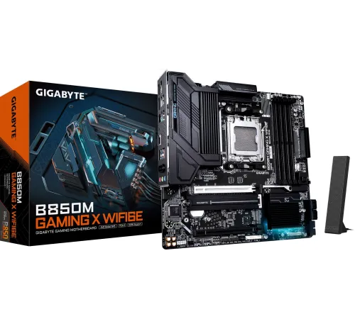 Материнская плата Gigabyte B850M GAMING X WF6E SocketAM5 AMD B850 4xDDR5 mATX AC`97 8ch(7.1) 2.5Gg RAID+HDMI