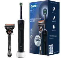 Зубная щетка электрическая Oral-B Vitality Pro ерная с бритвой мужской Gillette Fusion 5 Proglide черный