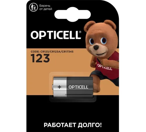 Батарея Opticell Specialty 123 AAA (1шт) блистер Батарея Opticell Specialty 123 AAA (1шт) блистер