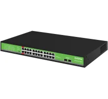 Коммутатор Digma DSP224G-2S-R400 (L2) 24x1Гбит/с 2SFP 24PoE 24PoE+ 2PoE++ 400W неуправляемый