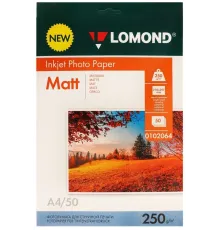 Фотобумага LOMOND  250 г/м2 А4 односторонняя   матовая  50 л.