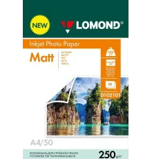 Фотобумага LOMOND  250 г/м2 А4 двухсторонняя   матовая  50 л.