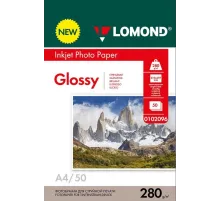 Фотобумага LOMOND  280 г/м2 А4 односторонняя глянцевая   50 л.