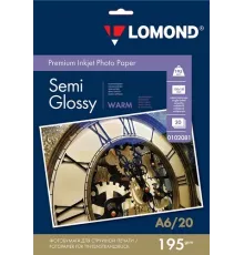 Фотобумага Lomond 0102081 10x15/195г/м2/20л./тепло-белый полуглянцевое для струйной печати