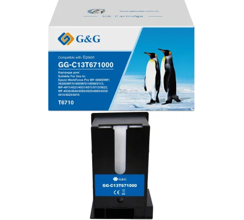 Бункер G&G GG-C13T671000 (C13T671000) для Epson WorkForce WF-5690DWF/5620DWF/5190DW/5110DW/5113