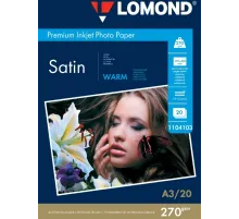 Фотобумага ПРЕМИУМ для стр.печати LOMOND 20л,  A3  270 г/м2 односторонняя Satin Warm