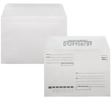 Конверт Silwerhof Eco 201 C6 114x162мм "Куда-Кому" белый клеевой слой 80г/м2 (pack:1000pcs)