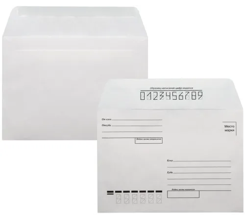 Конверт Silwerhof Eco 201 C6 114x162мм "Куда-Кому" белый клеевой слой 80г/м2 (pack:1000pcs) Конверт Silwerhof Eco 201 C6 114x162мм "Куда-Кому" белый клеевой слой 80г/м2 (pack:1000pcs)