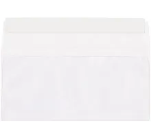 Конверт Silwerhof Eco Е65.10 E65 110x220мм белый силиконовая лента 80г/м2 (pack:1000pcs)