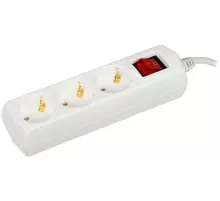 Iek WYP10-10-03-07-ZK-G Удлинитель У03В с выключателем 3 места 2P+PE/7м 3х1мм2 10А/250В GENERICA