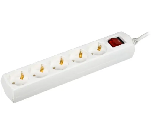 Iek WYP10-10-05-05-ZK-G Удлинитель У05В с выключателем 5 мест 2P+PE/5м 3х1мм2 10А/250В GENERICA Iek WYP10-10-05-05-ZK-G Удлинитель У05В с выключателем 5 мест 2P+PE/5м 3х1мм2 10А/250В GENERICA