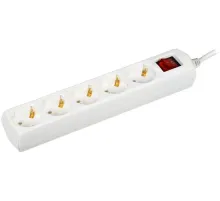 Iek WYP10-10-05-07-ZK-G Удлинитель У05В с выключателем 5 мест 2P+PE/7м 3х1мм2 10А/250В GENERICA