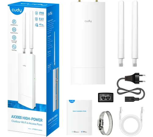 Точка доступа Cudy AP3000 Outdoor AX3000 10/100/1000BASE-TX белый