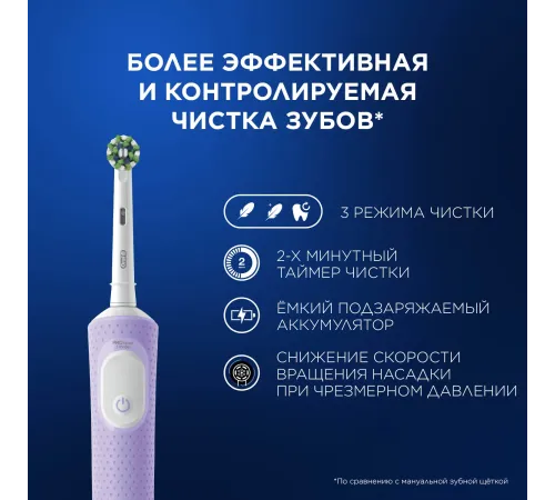 Зубная щетка электрическая Oral-B Vitality Pro 80368962 сиреневый Зубная щетка электрическая Oral-B Vitality Pro 80368962 сиреневый