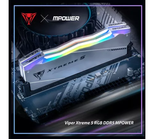 Память DDR5 2x16GB 8000MHz Patriot PVXR532G80C38KM Viper Xtreme 5 RGB RTL PC5-60800 CL38 DIMM 288-pin 1.45В Ret