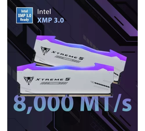 Память DDR5 2x16GB 8000MHz Patriot PVXR532G80C38KM Viper Xtreme 5 RGB RTL PC5-60800 CL38 DIMM 288-pin 1.45В Ret
