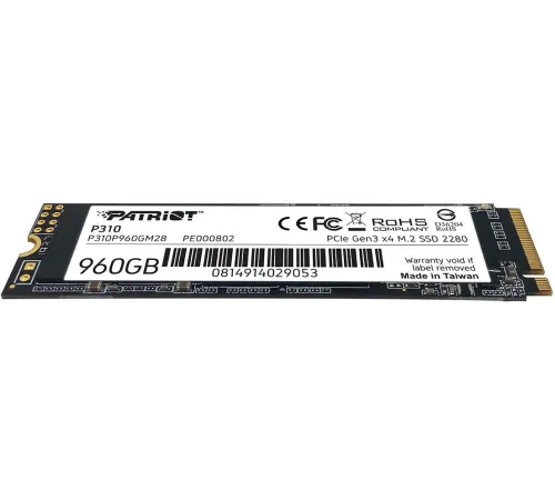 Накопитель SSD Patriot PCIe 3.0 x4 960GB P310P960GM28 P310 M.2 2280