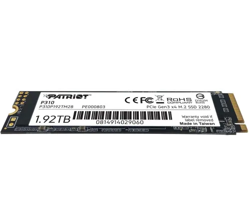 Накопитель SSD Patriot PCIe 3.0 x4 1920GB P310P192TM28 P310 M.2 2280