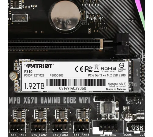 Накопитель SSD Patriot PCIe 3.0 x4 1920GB P310P192TM28 P310 M.2 2280