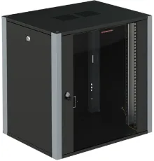 Шкаф коммутационный Sysmatrix (WP 6312.910) настенный 12U 600x350мм пер.дв.стекл 2 бок.пан. 60кг черный 20кг IP20