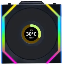 Вентилятор для корпуса Lian-Li Uni Fan SL Wireless 120 LCD ARGB 120х124.5x28 черный 4-pin 29.5дБ (G99.12SLLCD1W1B.R0) Ret