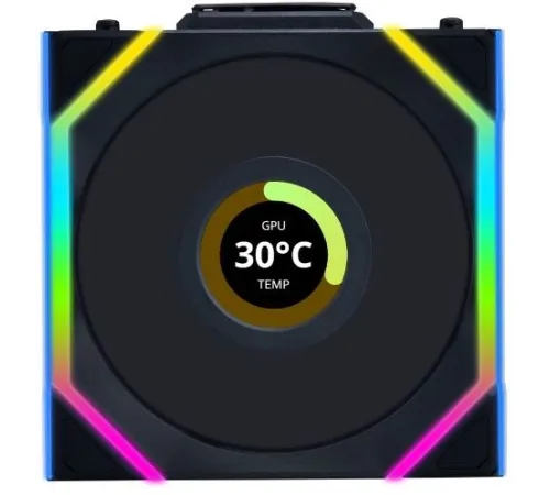 Вентилятор для корпуса Lian-Li Uni Fan SL Wireless 120 LCD ARGB 120х124.5x28 черный 4-pin 29.5дБ (G99.12SLLCD1W1B.R0) Ret