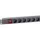 Блок распределения питания Sysmatrix PD 0802.000 гор.размещ. 8xSchuko базовые 16A C14