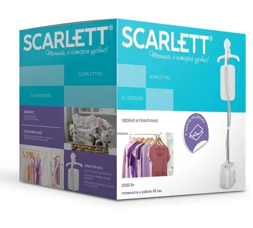 Отпариватель напольный Scarlett SC-GS130S39 2000Вт белый Отпариватель напольный Scarlett SC-GS130S39 2000Вт белый