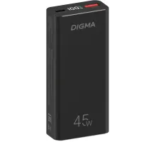 Мобильный аккумулятор Digma DGPF10E 10000mAh QC3.0/PD3.0 45W 4.5A USB-A/USB-C черный (DGPF10E45ABK)