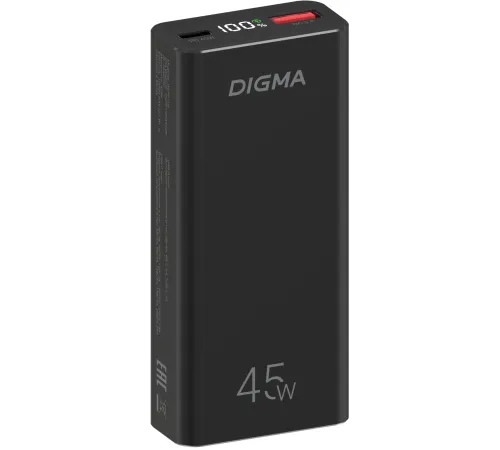 Мобильный аккумулятор Digma DGPF10E 10000mAh QC3.0/PD3.0 45W 4.5A USB-A/USB-C черный (DGPF10E45ABK) Мобильный аккумулятор Digma DGPF10E 10000mAh QC3.0/PD3.0 45W 4.5A USB-A/USB-C черный (DGPF10E45ABK)