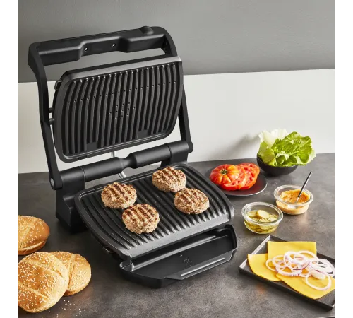Электрогриль Tefal Optigrill+ GC717810 2000Вт черный/серый Электрогриль Tefal Optigrill+ GC717810 2000Вт черный/серый