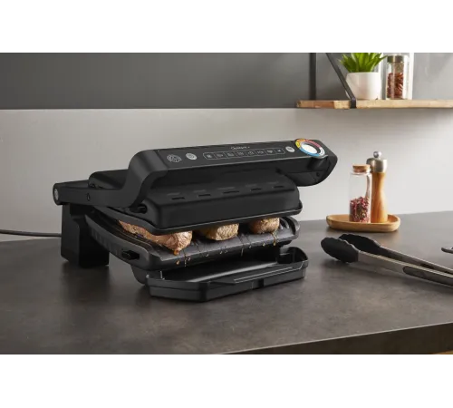 Электрогриль Tefal Optigrill+ GC717810 2000Вт черный/серый Электрогриль Tefal Optigrill+ GC717810 2000Вт черный/серый