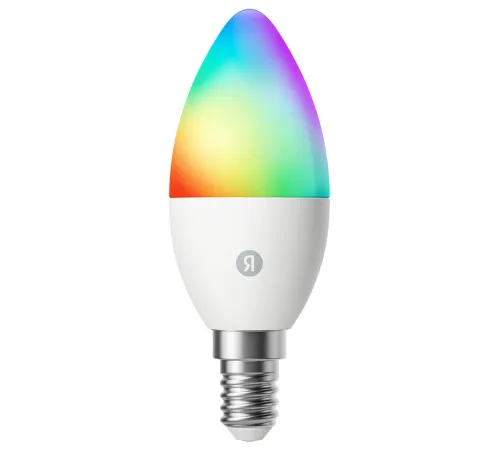 Умная лампочка Яндекс, Е14, RGB, 520 Лм, Matter over Wi-Fi Умная лампочка Яндекс, Е14, RGB, 520 Лм, Matter over Wi-Fi