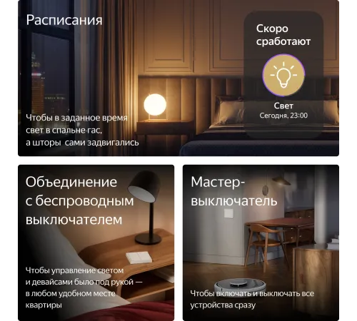 Умный выключатель Yandex YNDX-00532 2-хкл. универсальный белый Умный выключатель Yandex YNDX-00532 2-хкл. универсальный белый