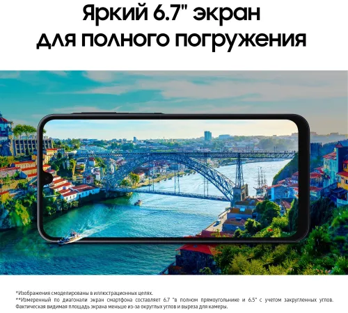 Смартфон Samsung SM-A165F Galaxy A16 128Gb 4Gb черный моноблок 3G 4G 6.7" 1080x2340 Android 14 50Mpix 802.11 a/b/g/n/ac NFC GPS GSM900/1800 GSM1900 TouchSc