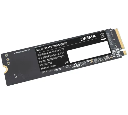 Накопитель SSD Digma PCIe 5.0 x4 1TB DGSM5001TP31T META P31 M.2 2280 Накопитель SSD Digma PCIe 5.0 x4 1TB DGSM5001TP31T META P31 M.2 2280
