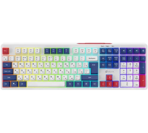 Клавиатура Оклик 725G белый/красный USB Multimedia for gamer LED (2070294) Клавиатура Оклик 725G белый/красный USB Multimedia for gamer LED (2070294)