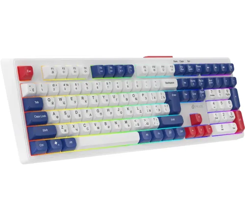 Клавиатура Оклик 725G белый/красный USB Multimedia for gamer LED (2070294) Клавиатура Оклик 725G белый/красный USB Multimedia for gamer LED (2070294)