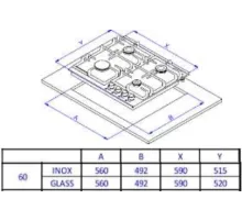 Газовая варочная поверхность WEISSGAUFF HGG 641 XRV