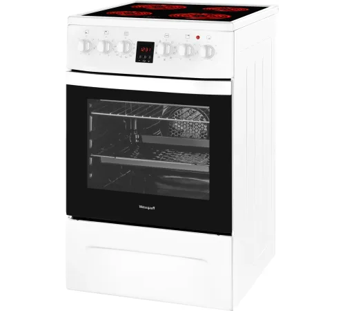 Плита Электрическая Weissgauff WES 2V16 WE Premium Line белый стеклокерамика (без крышки)