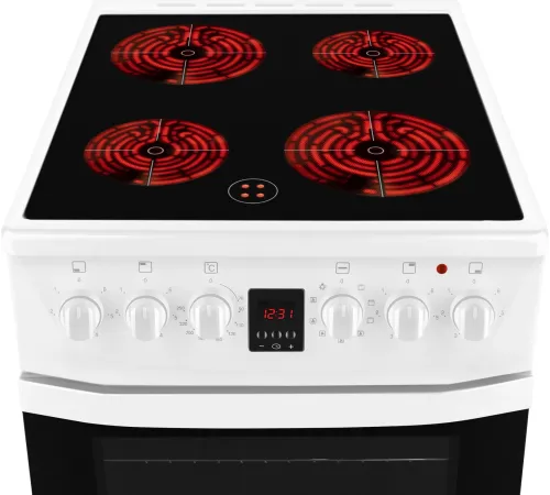 Плита Электрическая Weissgauff WES 2V16 WE Premium Line белый стеклокерамика (без крышки)
